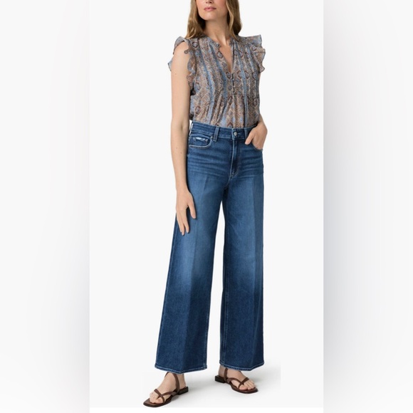Paige Anessa High Waist Wide Leg Jeans Size 26 Excellent Condition - Picture 3 of 4